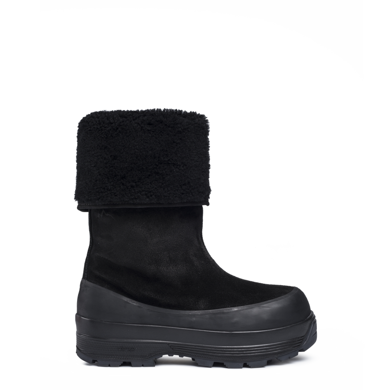Alta Badia Shearling Black Suede W